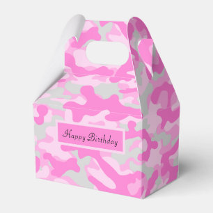 Caixinha De Lembrancinhas Camuflagem Rosa