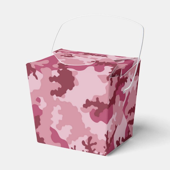 Caixinha De Lembrancinhas Camuflagem rosa (Frente)