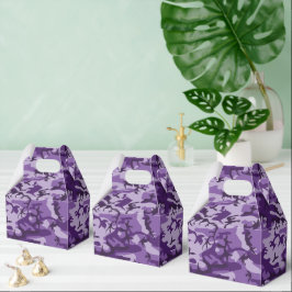 Caixinha De Lembrancinhas Camuflagem Roxa, Militares, Exército