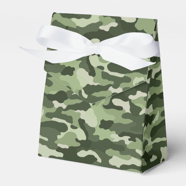 Caixinha De Lembrancinhas Camuflagem Verde (Frente)