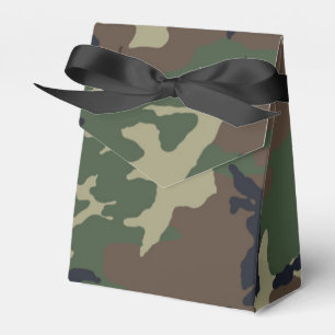 Caixinha De Lembrancinhas Camuflagem verde-castanha