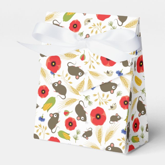 Caixinha De Lembrancinhas Camundongos no Campo de Grain (Frente)