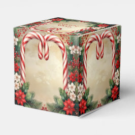 Caixinha De Lembrancinhas Candy Cane Christmas Holiday Favor Box