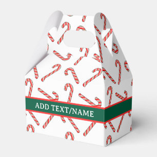 Caixinha De Lembrancinhas Candy Cane No Nome Personalizado Verde Vermelho Ve