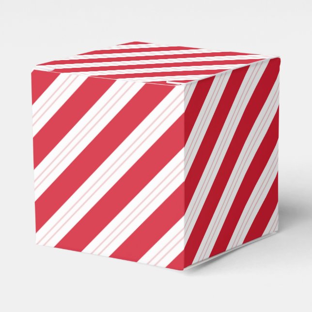 Caixinha De Lembrancinhas Candy Cane Striped Christmas Party Favor Gift Box (Frente)