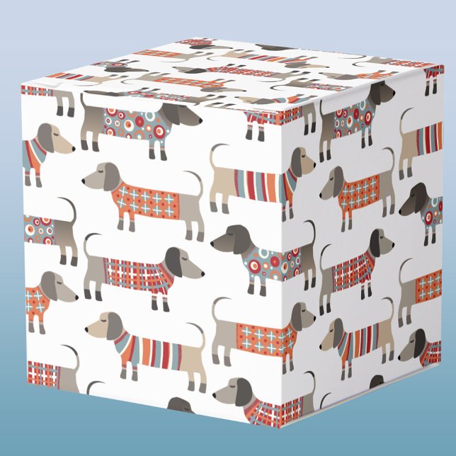 Caixinha De Lembrancinhas Cão de Enchimento (Dachshund Wiener Sausage Dog fun party favor box)