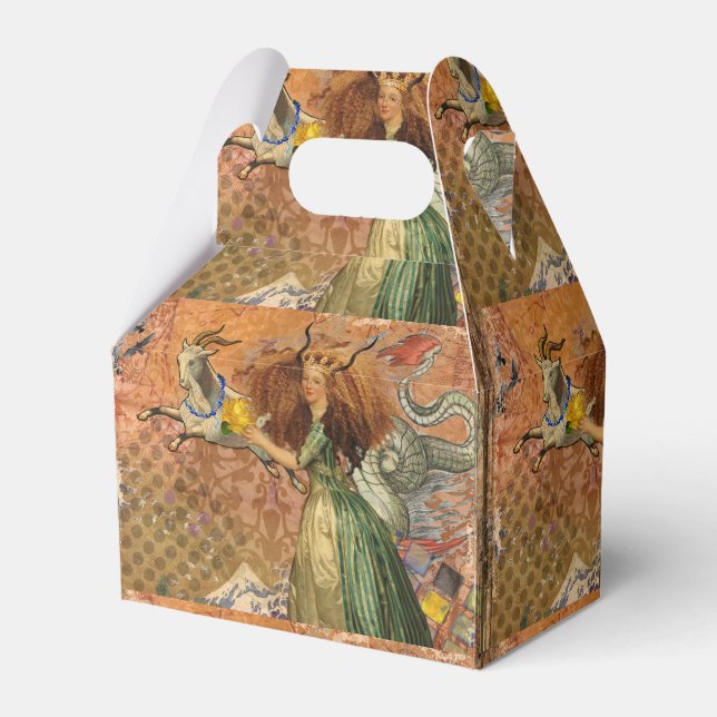 Caixinha De Lembrancinhas Capricórnio Mulher Cabra Brincadeira (Frente)