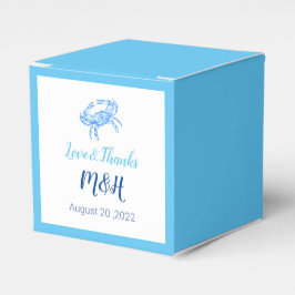 Caixinha De Lembrancinhas Caranguejo azul-safado para casamentos