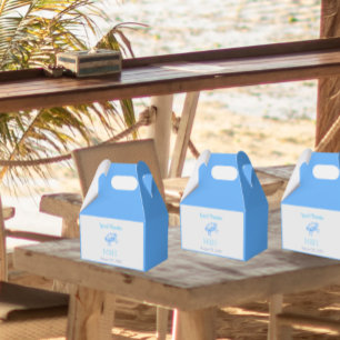 Caixinha De Lembrancinhas Caranguejo azul vintage para casamentos