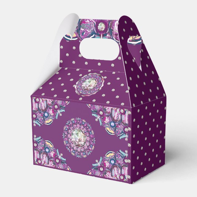 Caixinha De Lembrancinhas Cardinal Red Rosace (Frente)