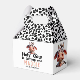 Caixinha De Lembrancinhas Caricaturas da vaca, sou um primeiro aniversario d