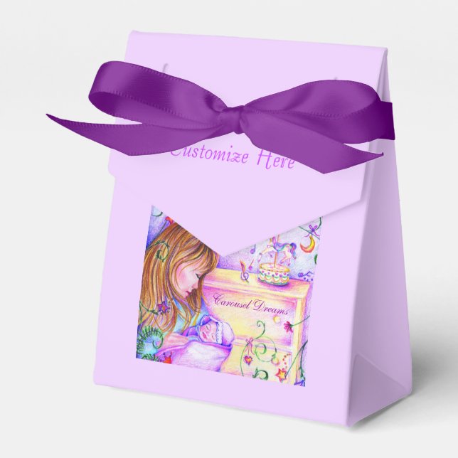 Caixinha De Lembrancinhas Carousel Dreams Baby Favor Box (Frente)