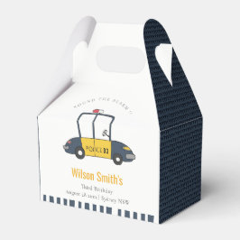 Caixinha De Lembrancinhas Carro De Polícia Amarelo Marinho Bonito, Crianças 