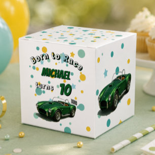 Caixinha De Lembrancinhas Carro Festa de aniversário Verde de 10 anos