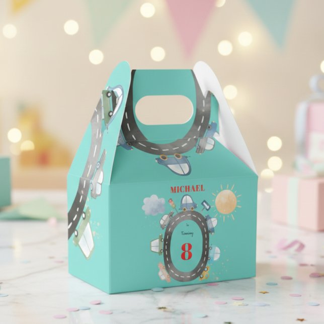 Caixinha De Lembrancinhas Carros e veículos no aniversário do garoto da estr (Criador carregado)