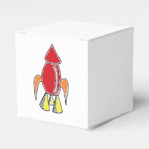 Caixinha De Lembrancinhas Cartografia de Nave Espacial Vermelha