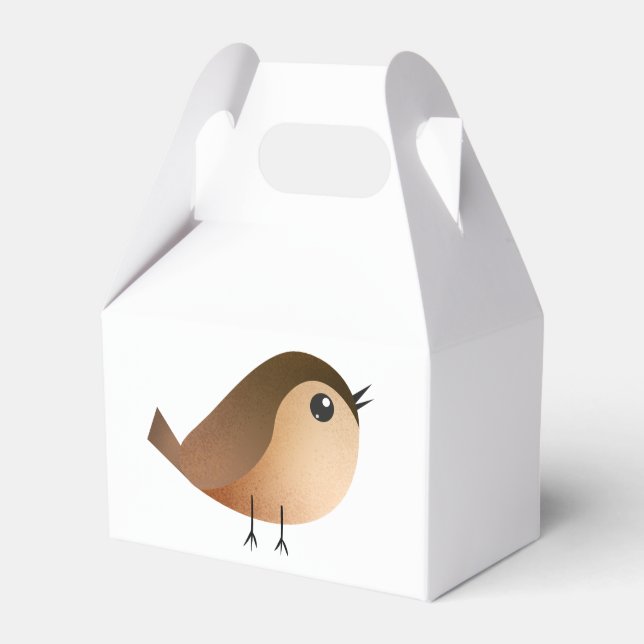 Caixinha De Lembrancinhas Cartografia de Pássaro Sparrow (Frente)