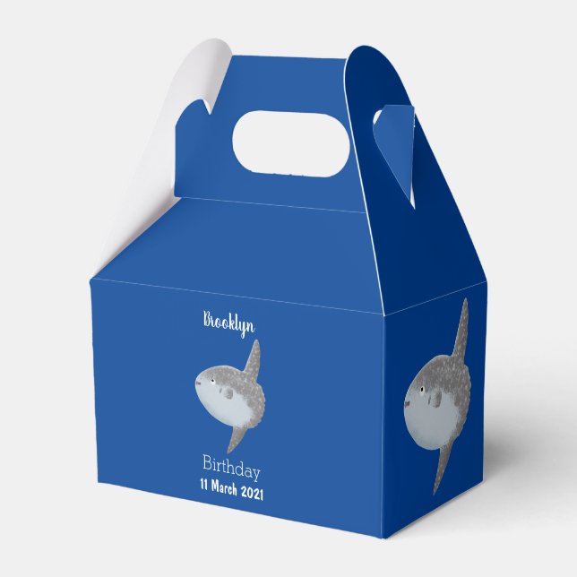 Caixinha De Lembrancinhas Cartografia fofa mola de peixe-sol oceânico (Frente)