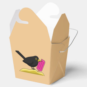 Caixinha De Lembrancinhas Cartoon Blackbird Comendo Um Sorvete
