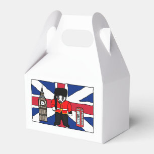 Caixinha De Lembrancinhas Cartoon britânico Badger com Big Ben e Flag