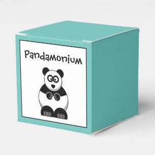 Caixinha De Lembrancinhas Cartoon Engraçado Pandamónio Panda, Um Belo Estres