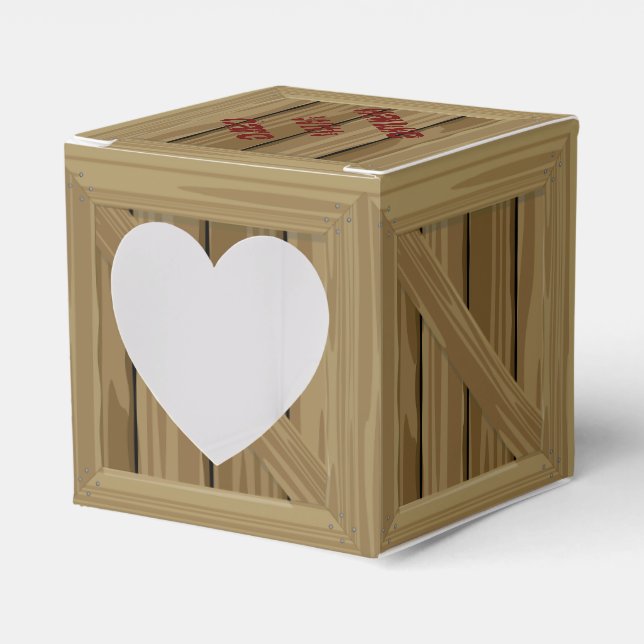 Caixinha De Lembrancinhas Cartoon Wood Crate (Frente)