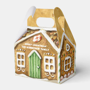 Caixinha De Lembrancinhas Casa de Biscoito de Gengibre de Natal