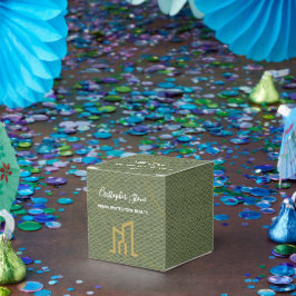 Caixinha De Lembrancinhas Casa de Ouro Moderna Imobiliária Azeitona Verde Co