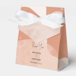 Caixinha De Lembrancinhas Casamento Abstrato da Boêmia Moderna Terracotta