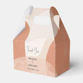 Caixinha De Lembrancinhas Casamento Abstrato da Boêmia Moderna Terracotta