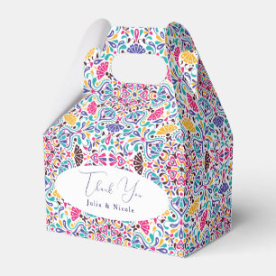 Caixinha De Lembrancinhas Casamento Arco-Íris do Estilo Fiesta Mexicano Vibr