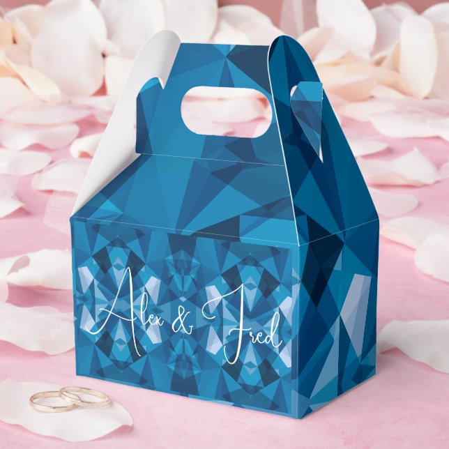 Caixinha De Lembrancinhas Casamento Azul Moderno e Bonito (Casamento)