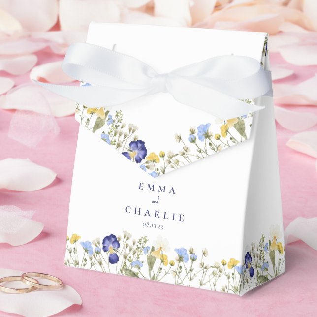 Caixinha De Lembrancinhas Casamento Boêmian elegante Pastel Wildflower (Casamento)