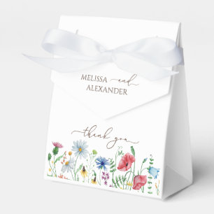 Caixinha De Lembrancinhas Casamento Boho de Flor Silvestre Obrigado