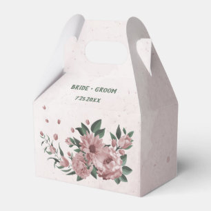 Caixinha De Lembrancinhas Casamento botânico bonito de flores rosa