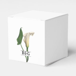 Caixinha De Lembrancinhas Casamento Botânico Elegante Calla Lily Green