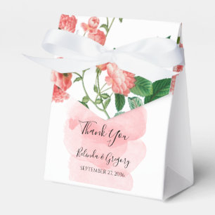 Caixinha De Lembrancinhas Casamento Botânico Floral Rosa-Rosa de Vintage