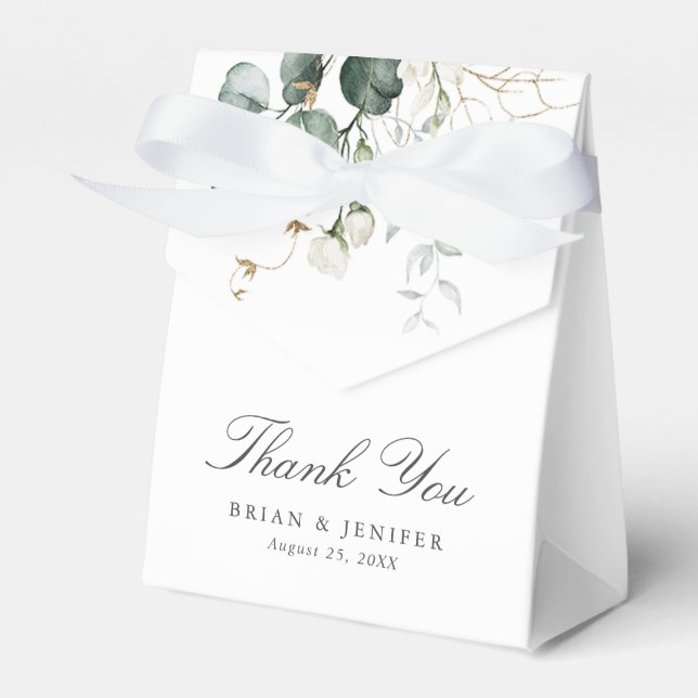 Caixinha De Lembrancinhas Casamento Botânico Rustic Eucalyptus Greenery (Frente)