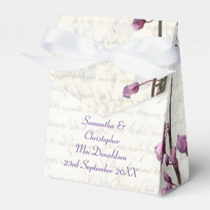 Caixinha De Lembrancinhas Casamento branco da flor floral malva bonito da