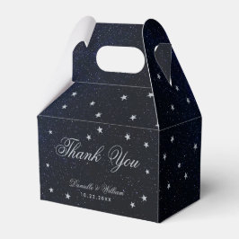 Caixinha De Lembrancinhas Casamento Celestial Azul Estrela Noite Caligrafia