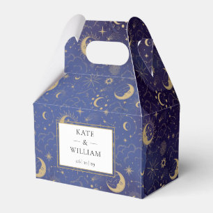 Caixinha De Lembrancinhas Casamento Celestial De Estrelas Místicas E Luas