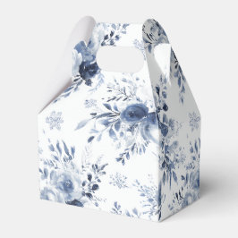 Caixinha De Lembrancinhas Casamento Chá de Noiva Floral Romântico Branco Azu