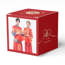 Casamento Chinês de Dupla Felicidade Vermelha Dour