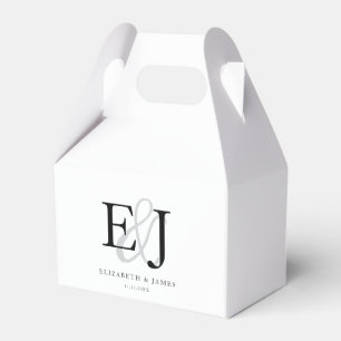 Caixinha De Lembrancinhas Casamento Clássico Elegante Monogramado 