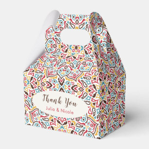 Caixinha De Lembrancinhas Casamento Clássico Geométrico de Mandala