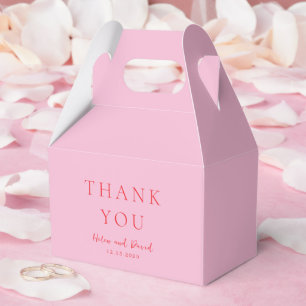 Caixinha De Lembrancinhas Casamento Clássico Rosa e Vermelho Elegante