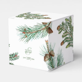 Caixinha De Lembrancinhas Casamento com a Floresta de Pinheiros Russos