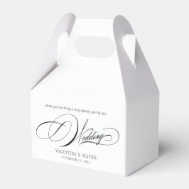 Caixinha De Lembrancinhas Casamento com Caligrafia Elegante