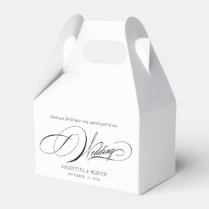 Caixinha De Lembrancinhas Casamento com Caligrafia Elegante