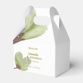 Caixinha De Lembrancinhas Casamento com Calliografia do Moderno Green Boho O